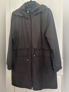 Kristen Blake Water Repellent Hooded Soft Shell Jacket Women’s L Charcoal